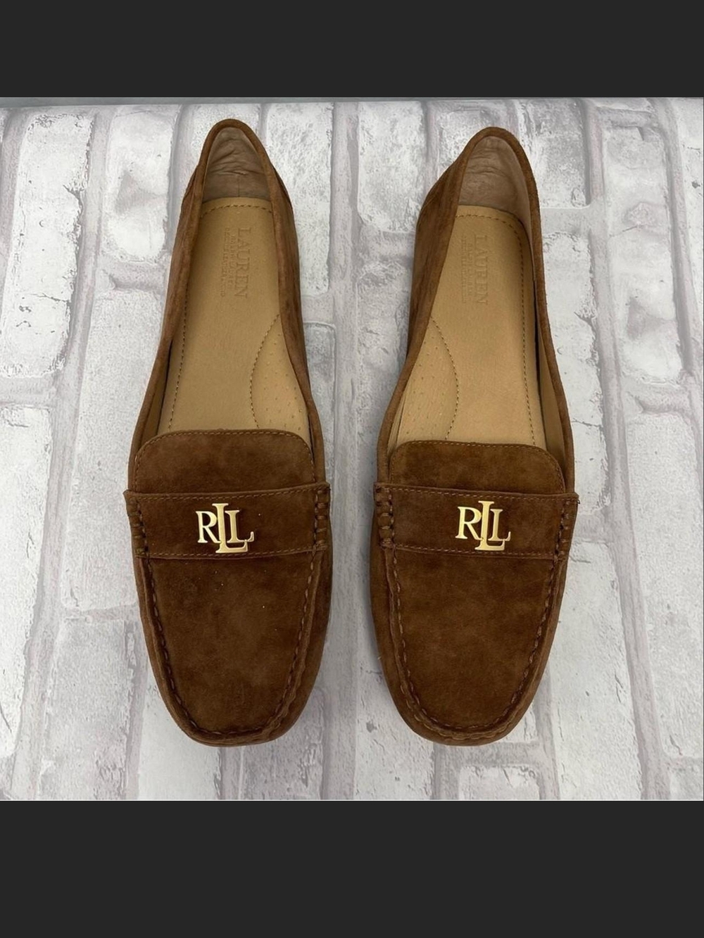 Ralph Lauren RLL Brown Suede Women's Loafers